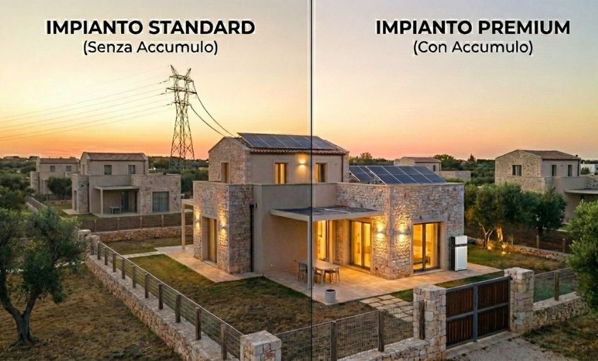 Fotovoltaico con accumulo vs standard